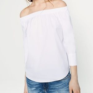LOWEST PRICE: Zara white off the shoulder top